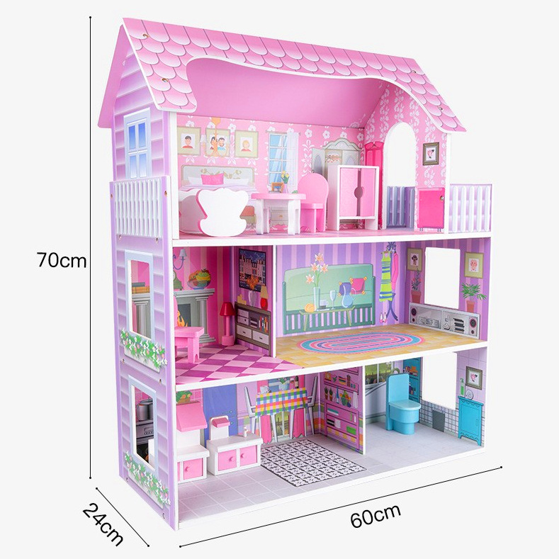 12″ Pink Dreamland Tiffany Dollhouse  |  Preschool Preschool Preschool