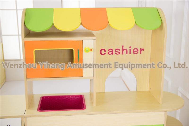 Cashier Austin Play Market Stand – Green / Wood  |  Preschool Preschool Preschool