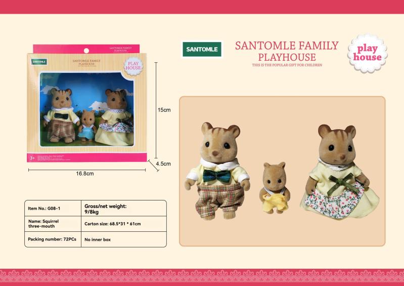 Hopper Kangaroo Family, Set Of 4 Collectible Doll Figures  |  Preschool Preschool Preschool