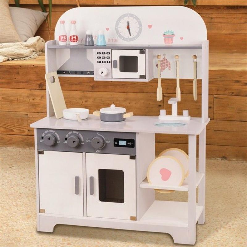 Little Chef Upper East Retro Play Kitchen – White / Gold  |  Preschool Preschool Preschool