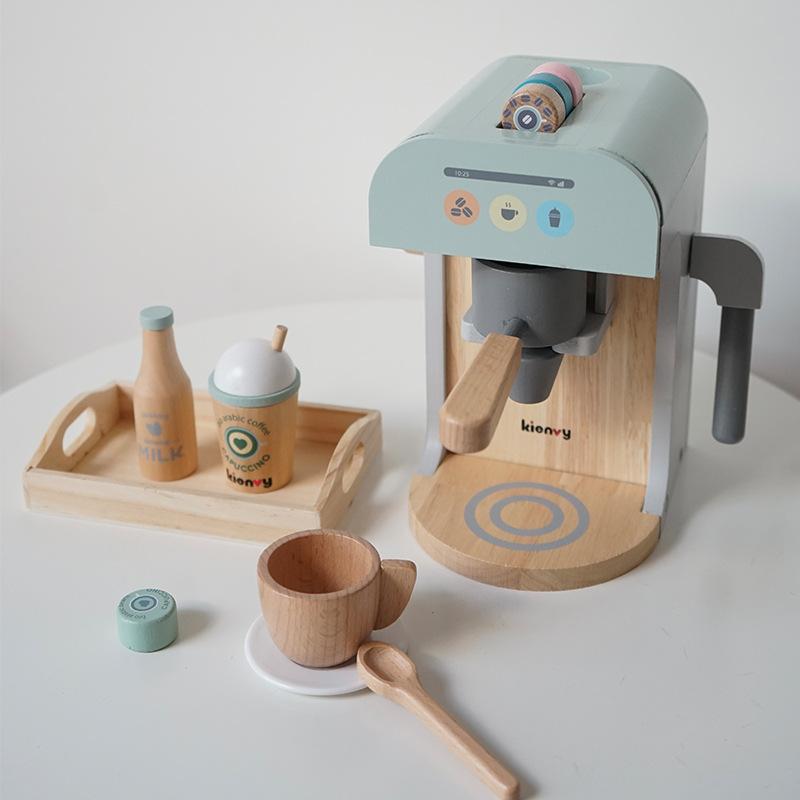 Wooden Toy Coffee Machine & Pods  |  Preschool Preschool Preschool