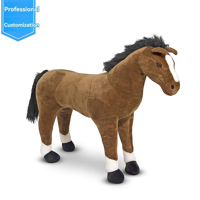 Dark Brown Ride-On Horse Age 7+  |  Plush & Stuffed Animals Plush & Stuffed Animals Plush & Stuffed Animals