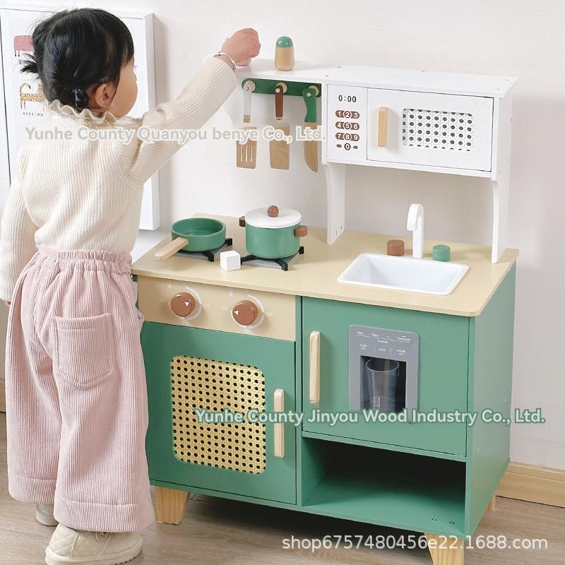 Little Chef Charlotte 2-Piece Modular Wooden Play Kitchen, Mint  |  Preschool Preschool Preschool